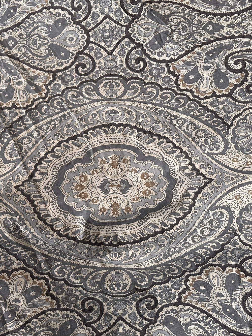 Pottery Barn Beale King Duvet & Pillow Shams Blue Gray Paisley Standard 20 X 26 - Picture 6 of 10